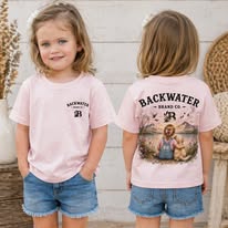 Toddler Tee – Backwater Toddler Girl Best Friends Lake Scene