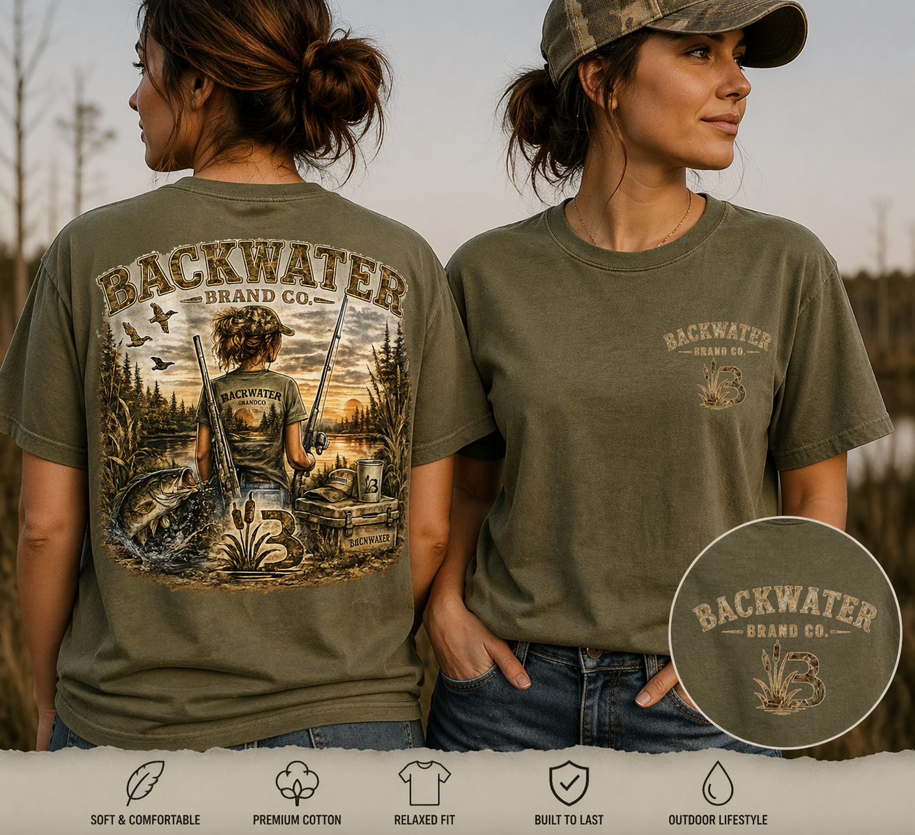 Bayou Sunset Sportswoman Tee Shirt